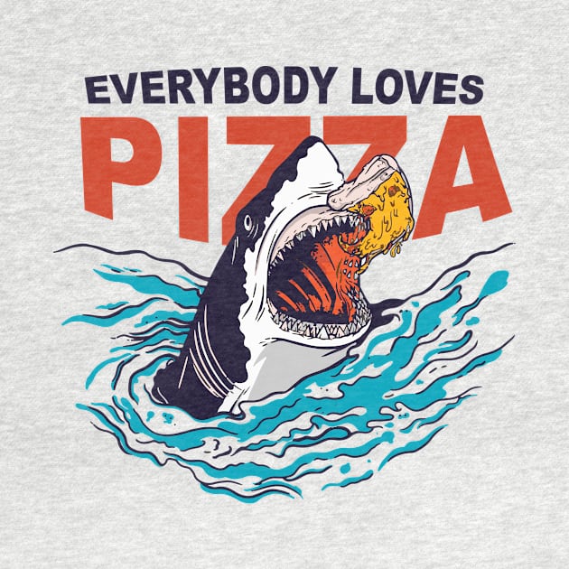 Everybody Loves Pizza | Shark Eating Last Slice by SLAG_Creative